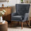 71cm W Modern Solid Wood Armchair & Accent Chair with Velvet Upholstery for Living Room -9632432