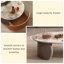 Table basse ronde en bois manufacturé rétro