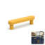 Poignée d'armoire moderne de style Mid-Century ROUS, 3,75 po, tournesol (jaune)-111786466-112192732