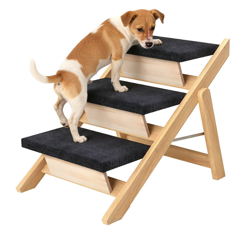 Escalier en bois pliable 2 en 1 avec 3 marches