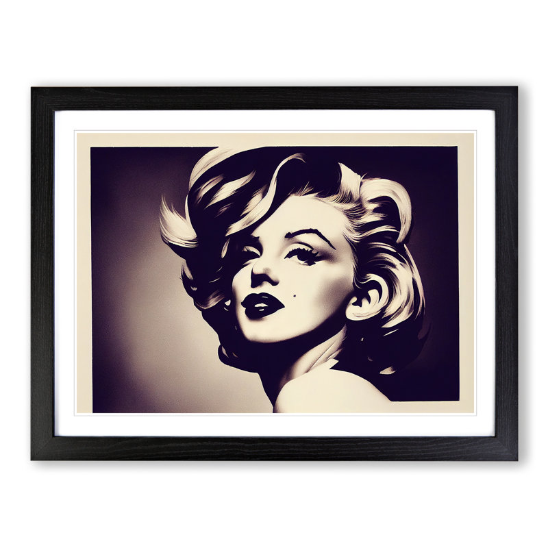 Marilyn Monroe Vol.2 - Single Picture Frame Painting, 46cm H x 64cm W x 2cm D, Black
