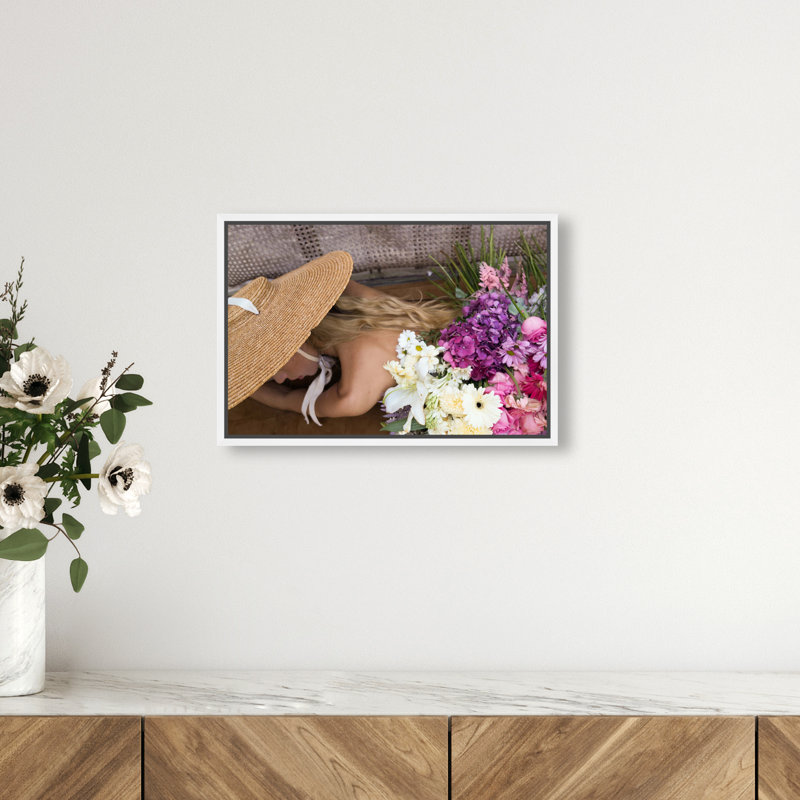 Pretty Bloom Canvas Floral & Botanical Print by Oliver Gal, 11"H x 16"W, White Frame