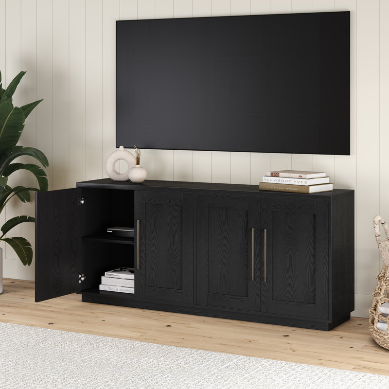 Tillman 68" Rectangular Buffet Table, Black Grain