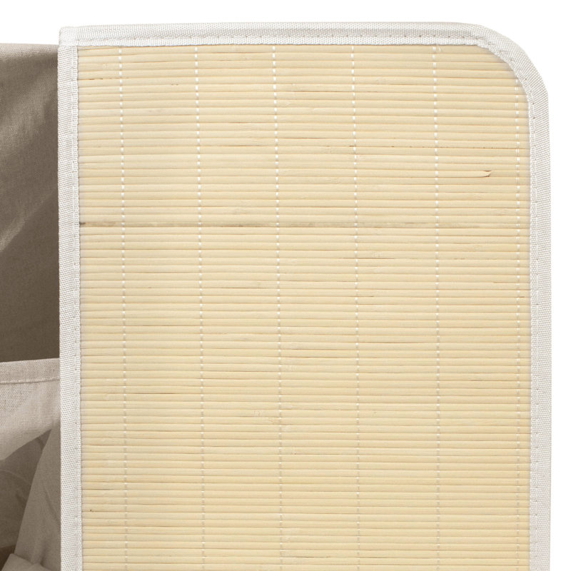 Sentaku Bamboo Laundry Hamper - Natural, White