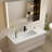 Light luxury cream style simple bathroom cabinet