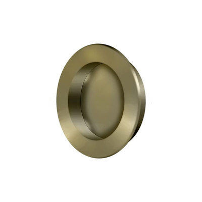 Poignée affleurante, ronde, HD, 2-3 / 8 po, laiton massif en laiton antique