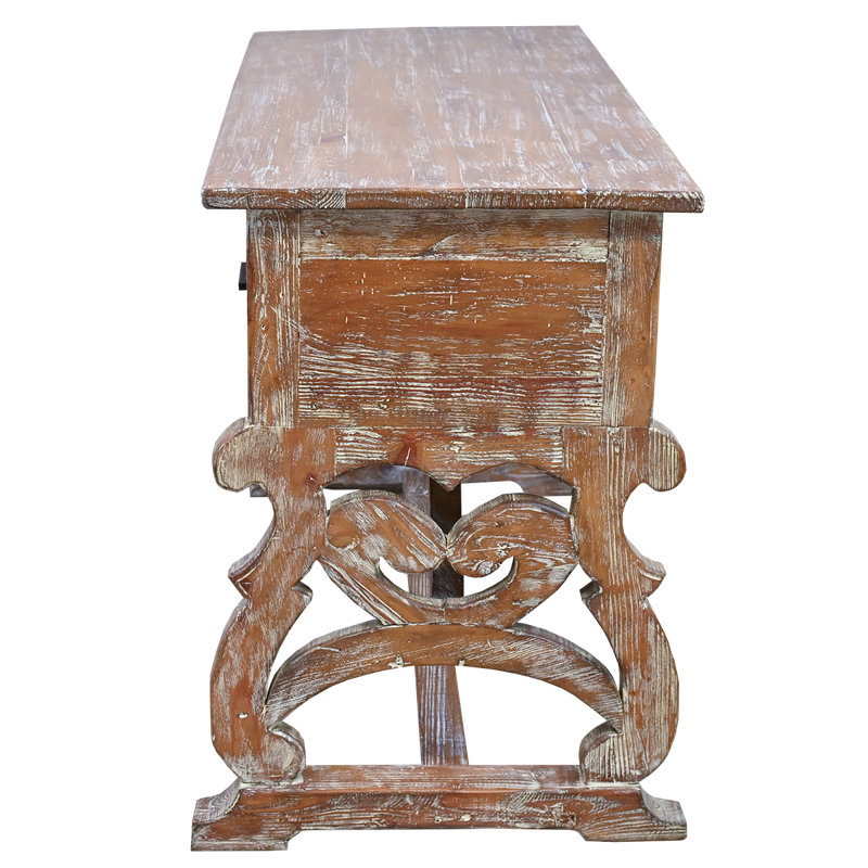 Bureau d'écriture compact en bois massif