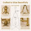 Ensemble de lanternes décoratives, lanternes en métal pour bougies piliers et présentoirs de table (ensemble de 2)