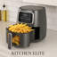 Kitchen Elite 5,5 pte Friteuse à air numérique, cuisinière de comptoir avec écran DEL, gris