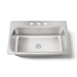 Verse 33" L x 22" W Top Mount Single Bowl Kitchen Sink