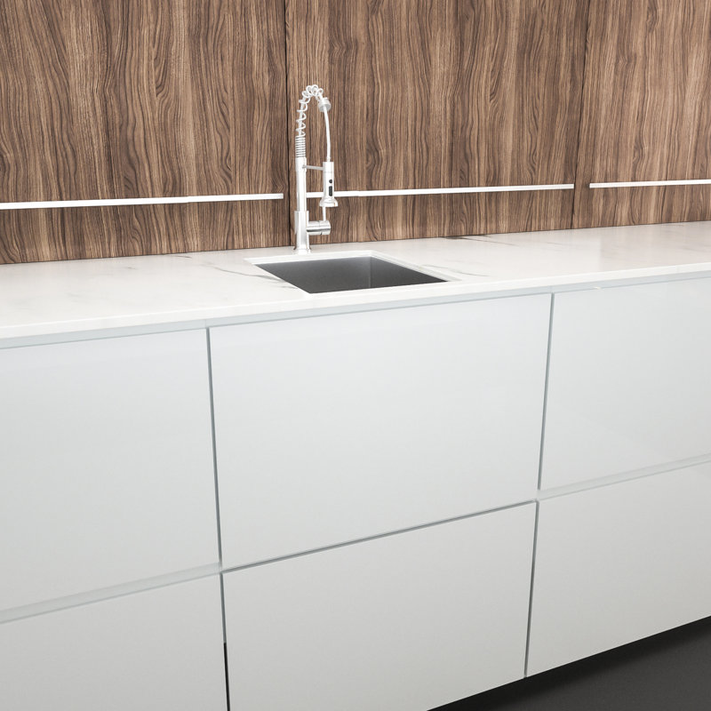 Évier de cuisine encastré à simple cuve de 14 pouces de profondeur 18 en acier inoxydable 304 de calibre 9 avec débit d'eau en forme de X et drainage des pinces d'installation, revêtement à tampon de condensation de 3 m