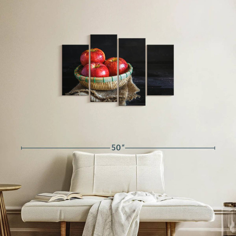 Yarlin Red Apple Fruits, 22" H x 36" W