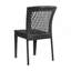 Ensemble de 2 chaises de salle à manger d'extérieur, chaises empilables avec cadre en rotin PE résistant aux UV et structure en acier, pour patio, jardin, balcon, supporte 400 lb