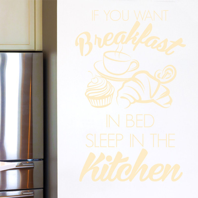 Food & Beverage Non-Wall Damaging Wall Decal, Beige