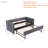 Upholstered Trundle Daybed, Twin Size,USB Port,Side Pockets, Modern V-Grained Backrest Design,No Box Spring Needed-596550219