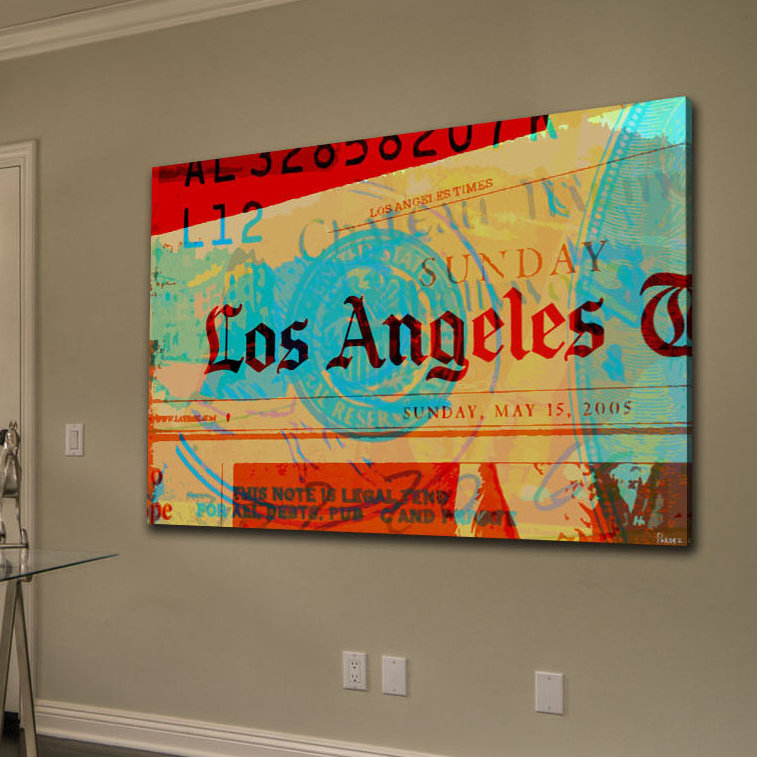 « coucher de soleil boulevard » par parvez taj,, reproduction d’art sur toile tendue, 30 po x 45 po