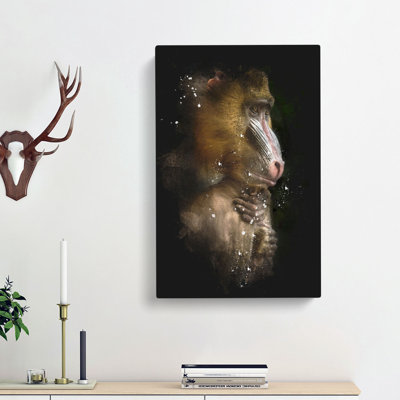 Mandrill Monkey - Wrapped Canvas