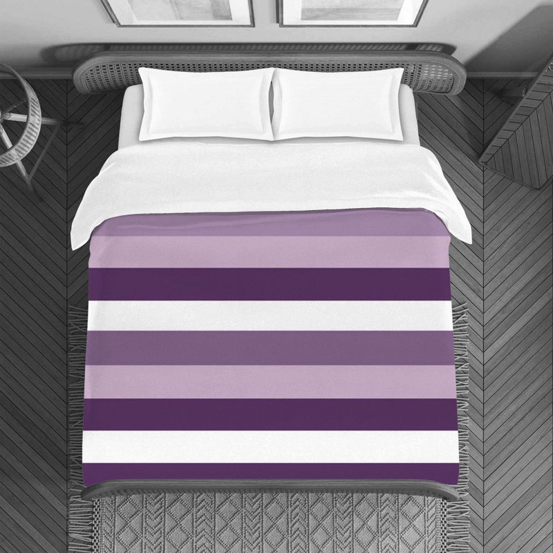 Polyester Striped Duvet Cover, Queen Duvet Cover