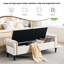 Banc de rangement en velours 66,9 po-1040864214