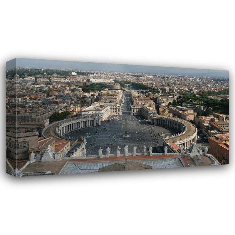 Paysage urbain de San Pietro, Rome, H 13 po x l 24 po