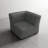 Berlare Upholstered Compression Gray Corduroy Modular Singler Corner Accent Chair – Fully Compressed, No Assembly Required-215812950