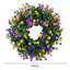 Couronne artificielle d'eucalyptus multicolore pour la porte d'entrée
