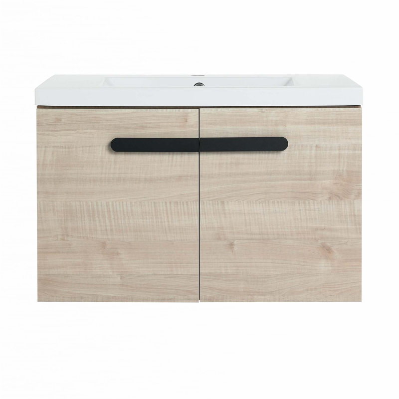 Armoire de salle de bain 30 po avec lavabo, portes à fermeture douce, fixation flottante, pour petite salle de bain