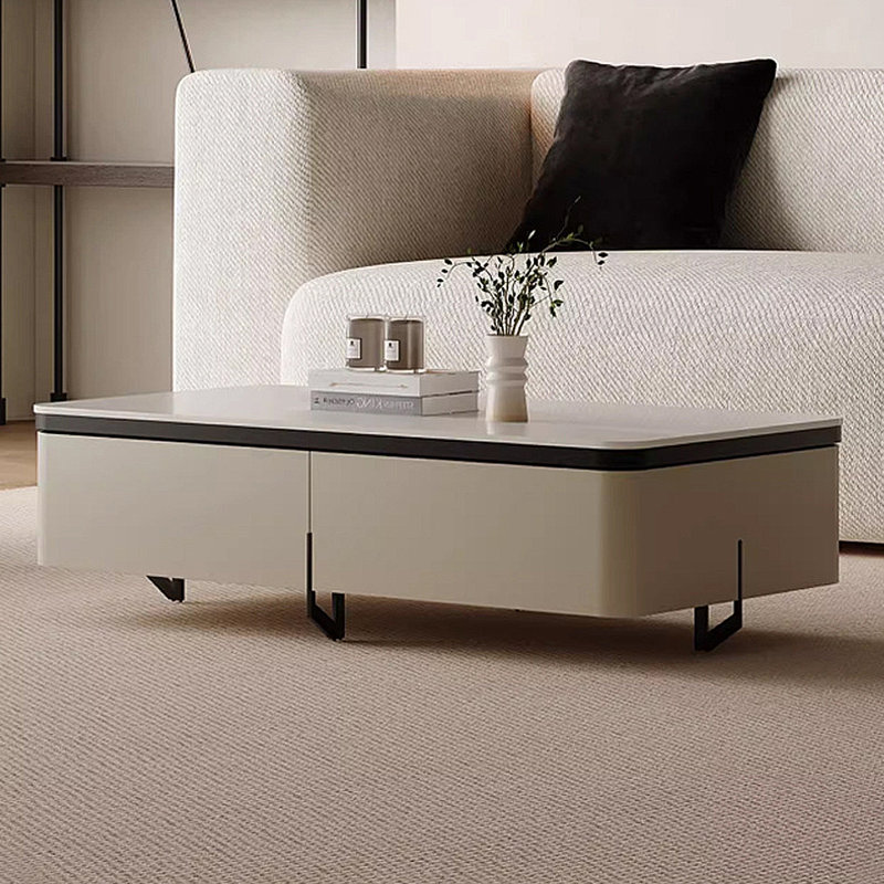 Table basse moderne avec rangement minimaliste