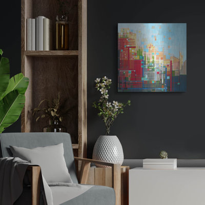 Ebern Designs ' Neighborhood 8 Meridian' by Carol Joy Shannon, Metal Wall Art,
