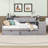 Daybed with Desk, Built-in Bookshelf, 3 Cabinets and 2 Drawers-1638339557