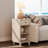 TV Stand With Charging Station, 3-In-1 TV Console Table For 75/80/85/90 Inch TV, Entertainment Center For 75 Inch TV, Beige