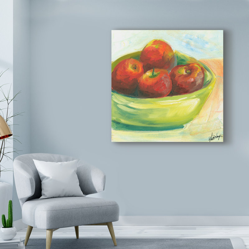 « bol of fruit iii », reproduction d’impression sur toile tendue, H 14 po x l 14 po x P 2 po