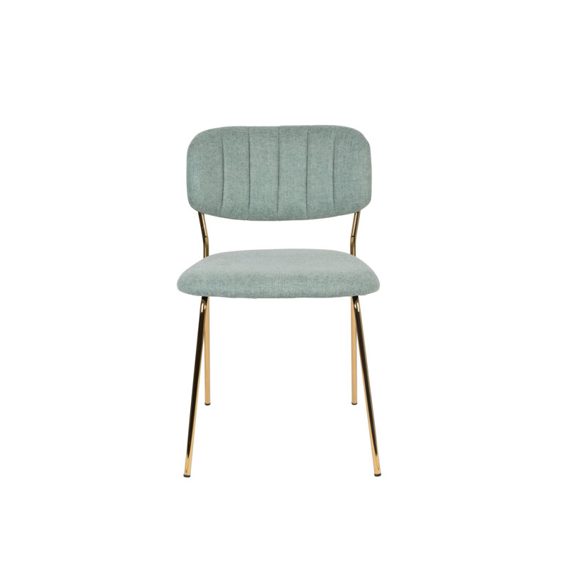 Jolien Upholstered Dining Chair, Green, Gold