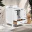 Meuble-lavabo en bois massif avec lavabo, conception moderne, 36 po