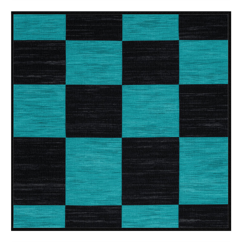 Tapis damier noir lavable à la machine, Carré 3 pi