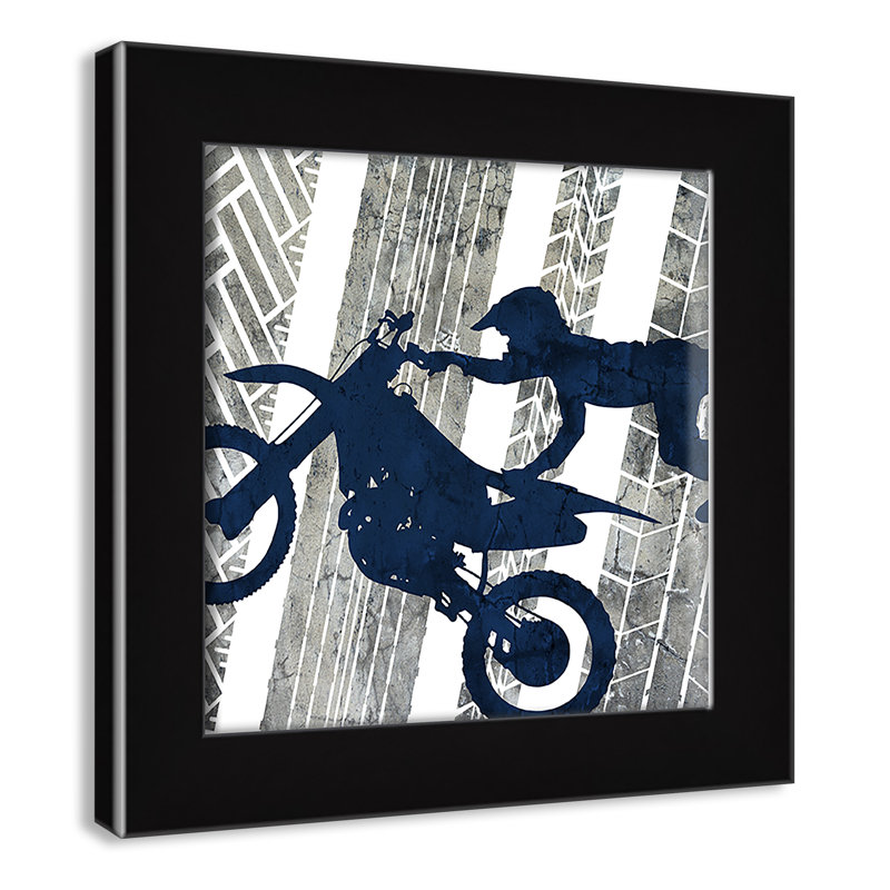 «Motorcross Motocross 2», art encadré, H 10 po x l 10 po x P 0,6 po, Cadre noir