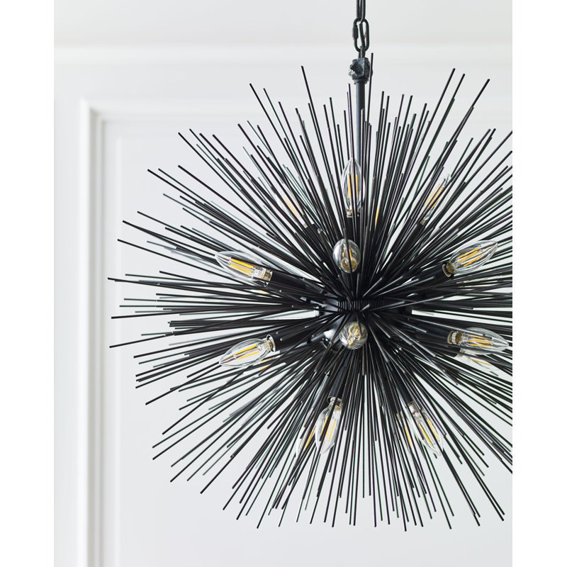Kelly Wearstler Strada Round Chandelier, Aged Iron, 28.25" H x 28" W x 28" D