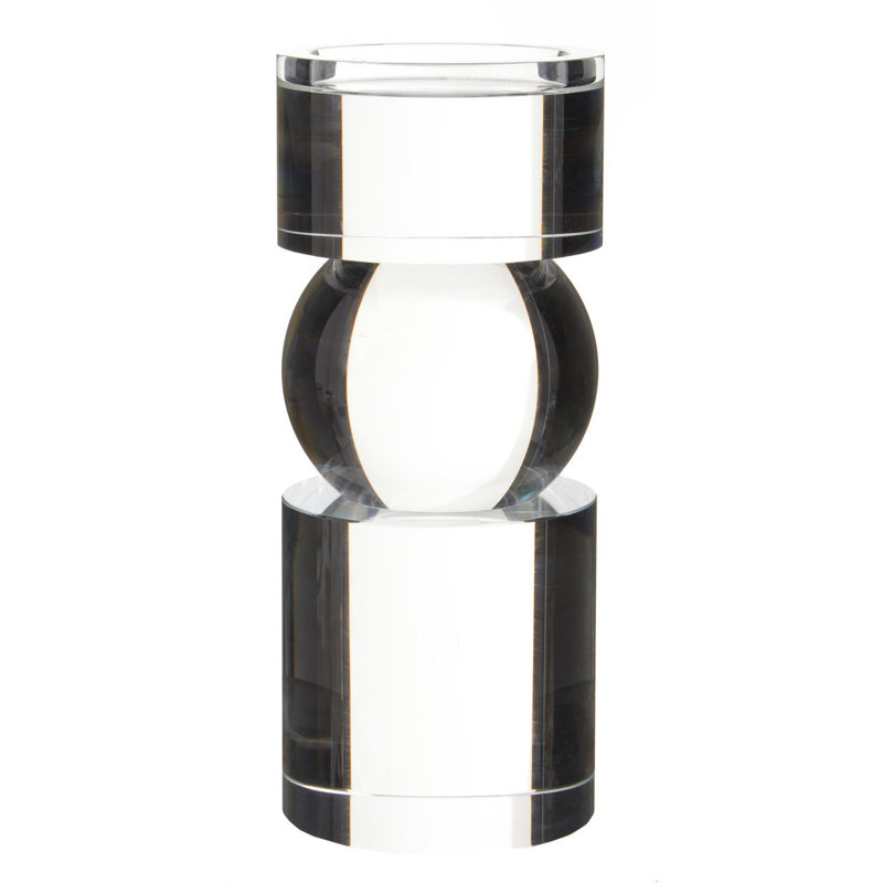 Glass Tabletop Tealight Holder, 24cm H x 10cm W x 10cm D