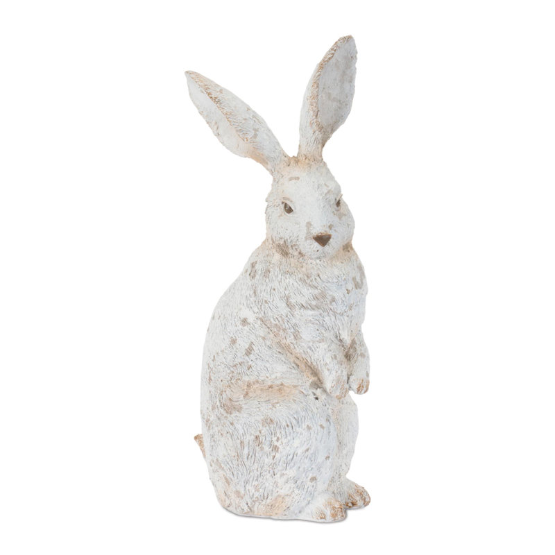 Statue de lapin vieilli H 14,25 po