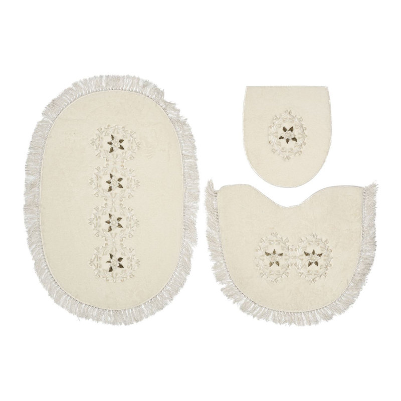 Ensemble de tapis de bain Tabatiere, Crème