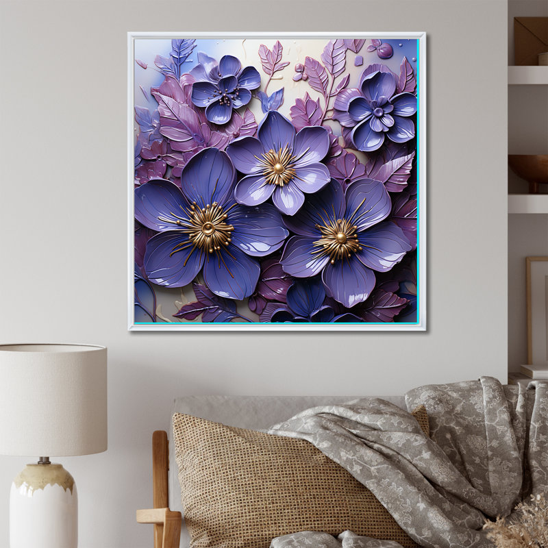 Royal Elegance II sur impression sur toile, H 36 po x l 36 po x P 1,5 po, Cadre flottant blanc