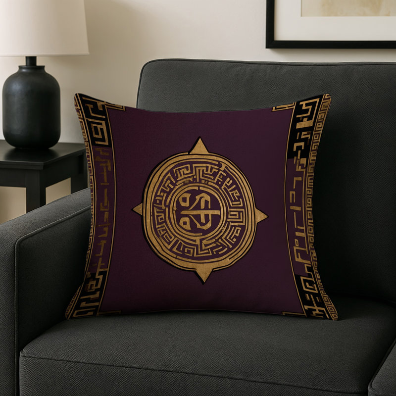 Classic Mosaic Indoor And Outdoor Throw Pillow, Square 18"