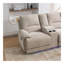 Ensemble de mobilier de salon inclinable manuel moderne avec ports USB, rangement caché, bande lumineuse à DEL et 2 porte-gobelets, crème