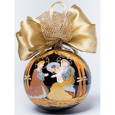6'' Handmade Glass People Ball Ornament
