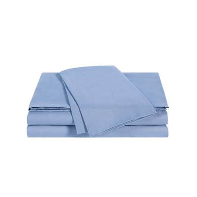 Ensemble de draps 100% coton 300 fils, Grand, Bleu