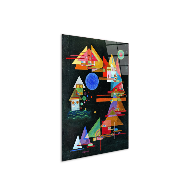 Picchi in arco By Vassily Kandinsky 80cm H X 60cm W CrystalArt Material Acrylic Glass Effect, Frameless Panel Lightweight Ready to Hang