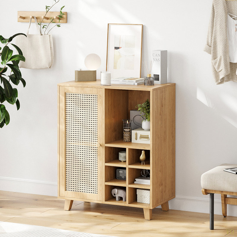 Buffet avec rangement, armoire à vin de 34 pouces avec porte-bouteilles, armoires à buffet pour la maison et le salon