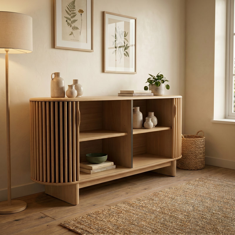 Mirren 63" Oak Sliding Door Sideboard