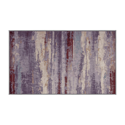 Machine Washable Pink Area Rug