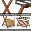 44cm W Bamboo / Rattan Luggage Rack-528084737